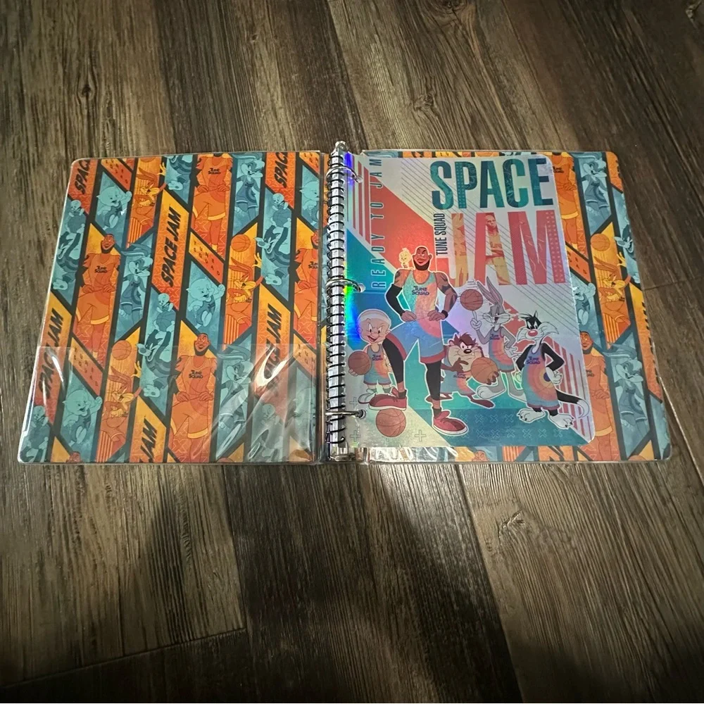 SPACE JAM tune squad 90's 3 ring binder LeBron James NBA basketball sports